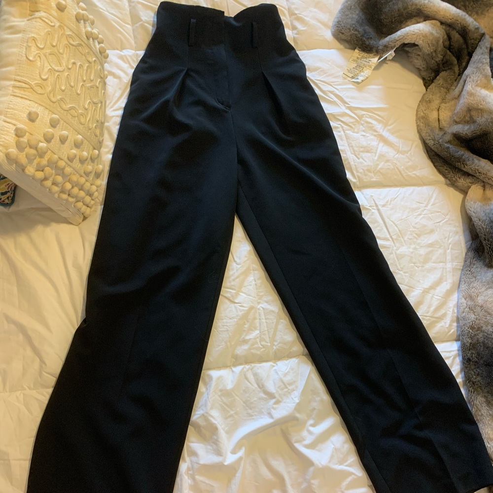 Super High Waisted Wide Leg Slacks